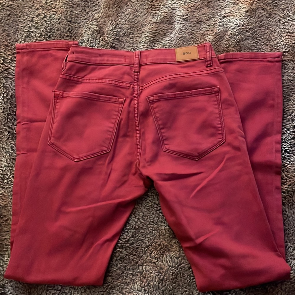 BDG red high rise cigarette ankle jeans 25x30 🍒